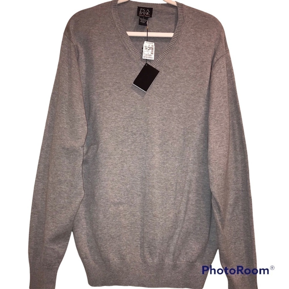 Jos.A Bank Pima Cotton Pullover V-Neck Sweater NWT L